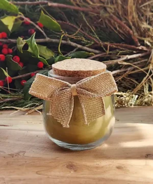 Pine-600x720-full-products-page-soft-blur-background Pine scent candle for the products page.